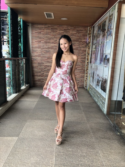 Romantic Elegant Tube Pink Cocktail Dress