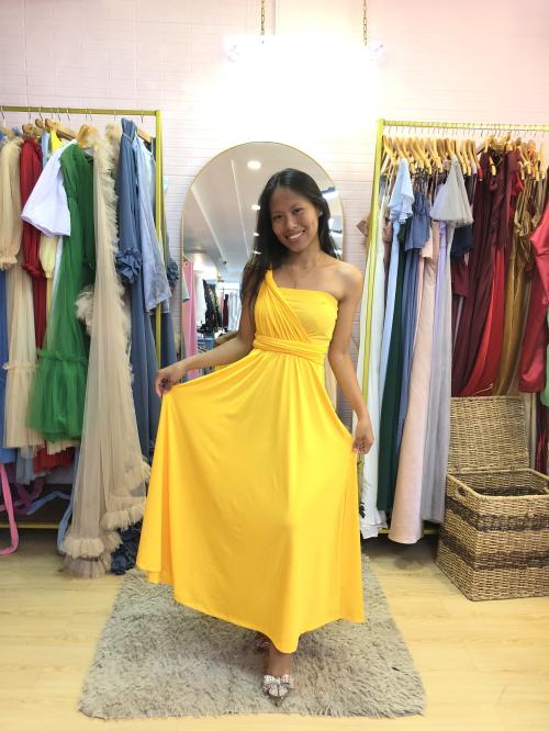 Light Yellow Sunflower Infinity Dress-KIDS