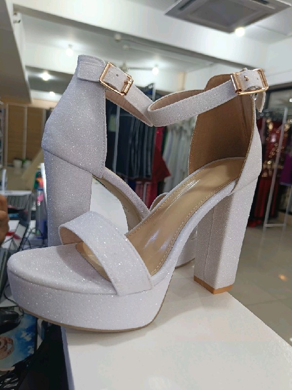 Silver Bridal Heels