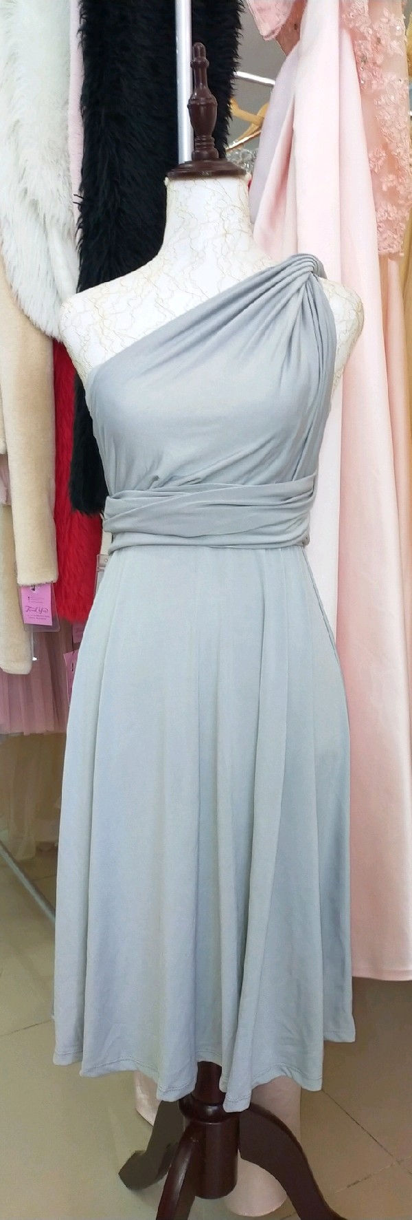 Light Gray Infinity Dress - Kids