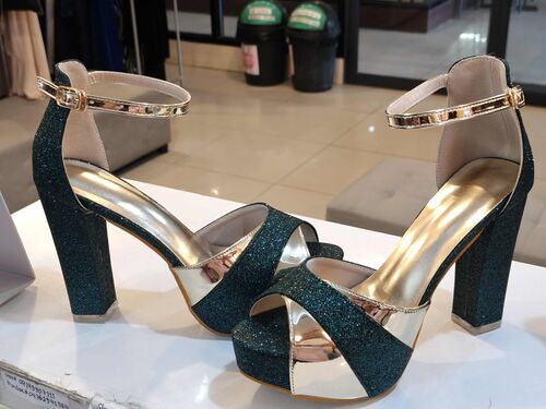 Emerald Gold PLatform Heels