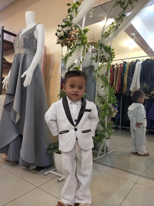 White Kids Tuxedo Suit Set