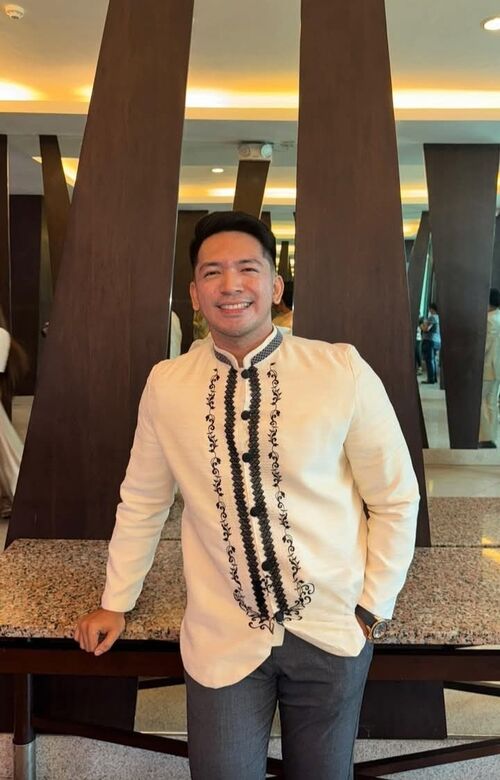Black Embroidered Pina Coat Barong