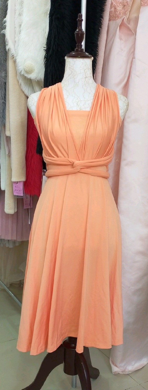 Peach Infinity Dress - Kids