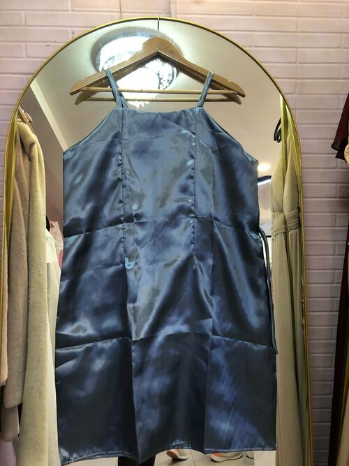Dusty Blue Satin Inner Robe