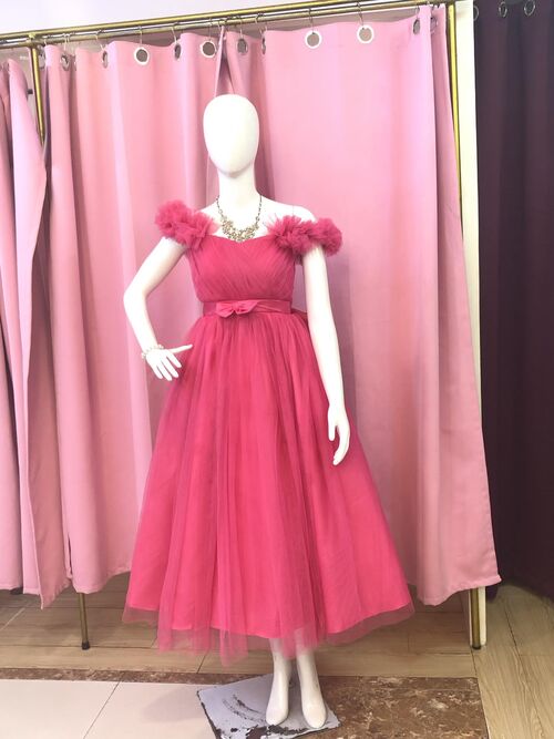 Fuchsia Flower Girl Tulle Dress