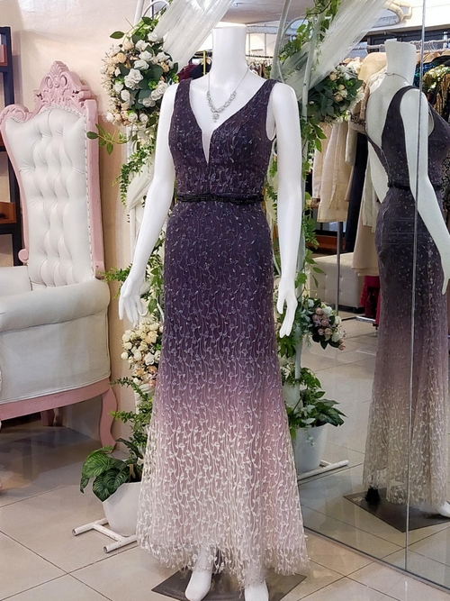 Purple Ombre Long Gown