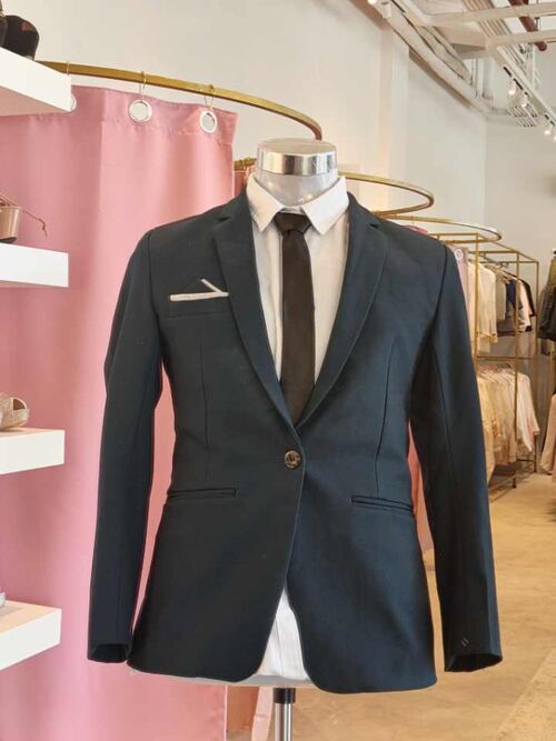 Teal Green with Patterned Pocket Suit Set