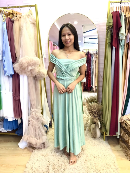  Sage Green Infinity Dress (Kids)