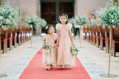 Mocha Flower Girl Tulle Dress