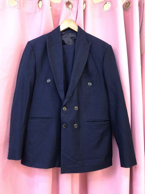Midnight Navy Double-Breasted Classic Suit
