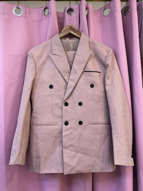 Blush Pink Double-Breasted Suit