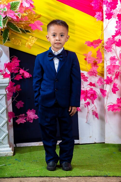 Navy Blue Suit Tuxedo With Vest FOR KIDS