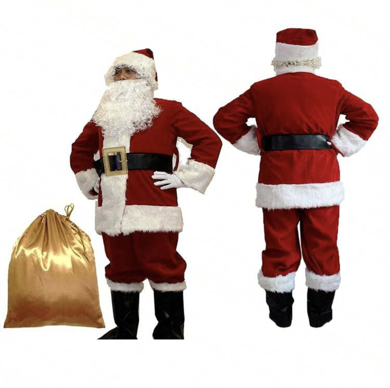 Santa Claus Costume (10pcs Set)