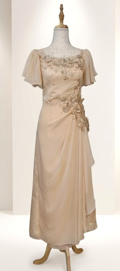 Light Nude Off Shoulder Mother Gown / Dress