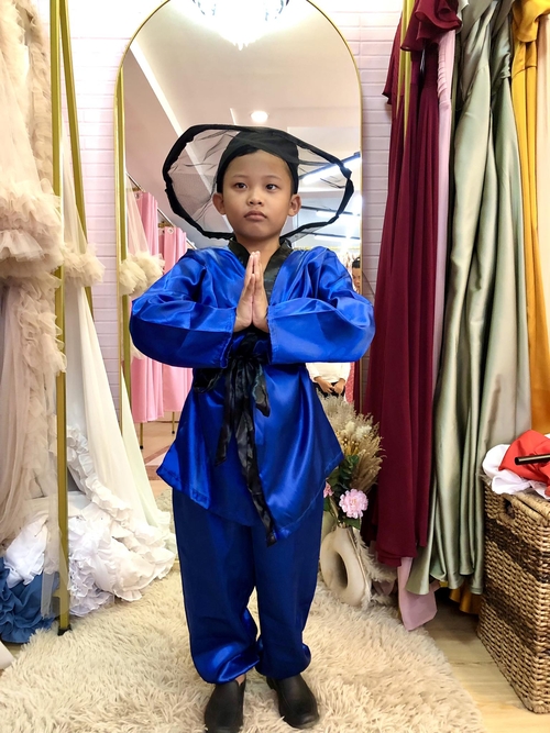 UNO Blue Hanbok Korea Costume For Boys