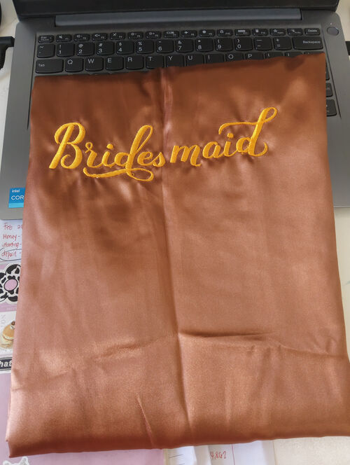 Burnt orange Satin Robe Bridesmaid 