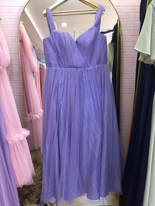 Purple Tulle Bridesmaid Gown #2