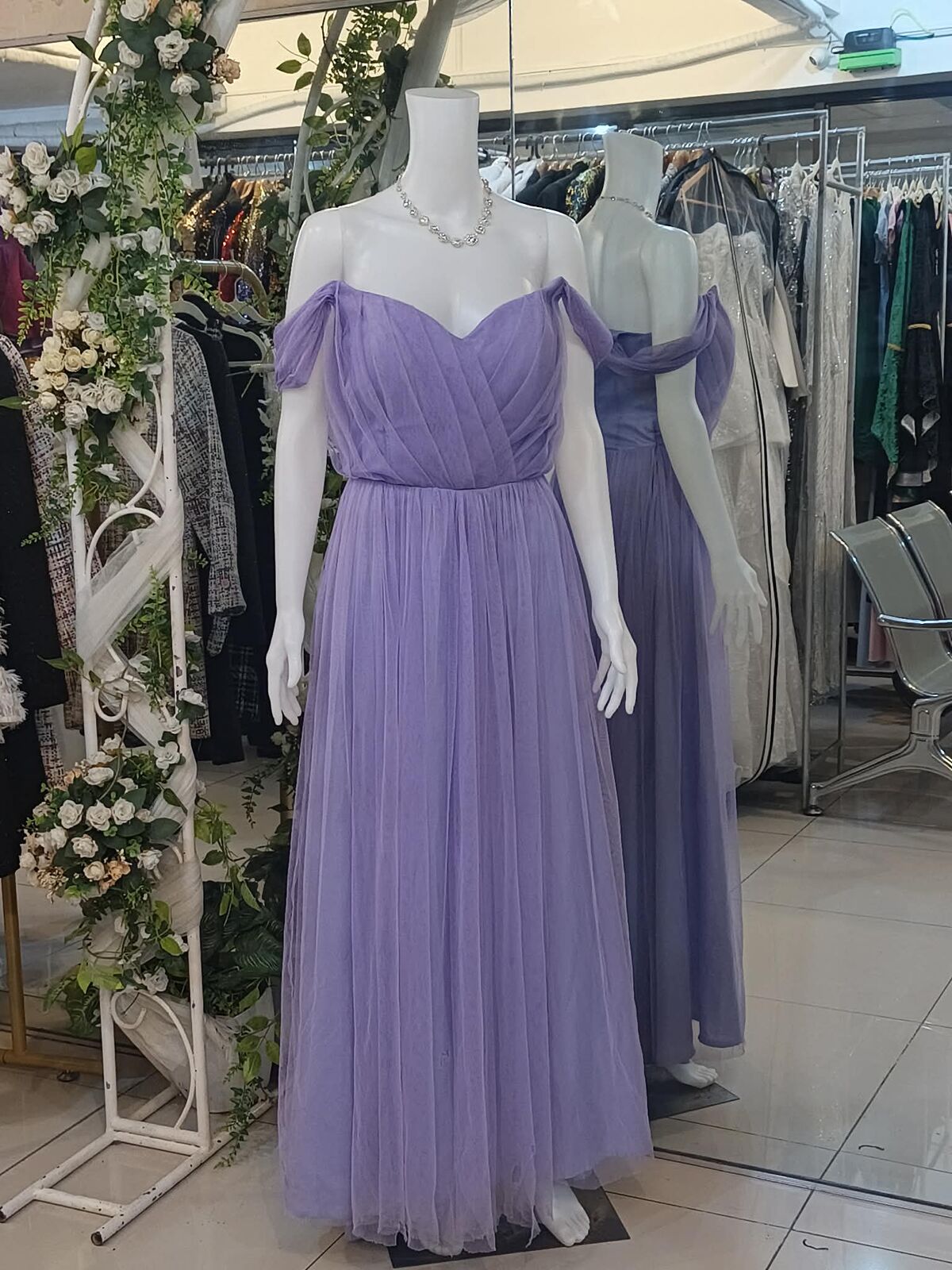 Purple Tulle Bridesmaid Gown (Design#2)