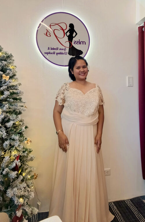 Elegant Nude Mother Dress