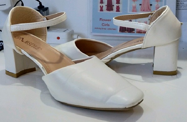 MSTYLE Bridal White Heels