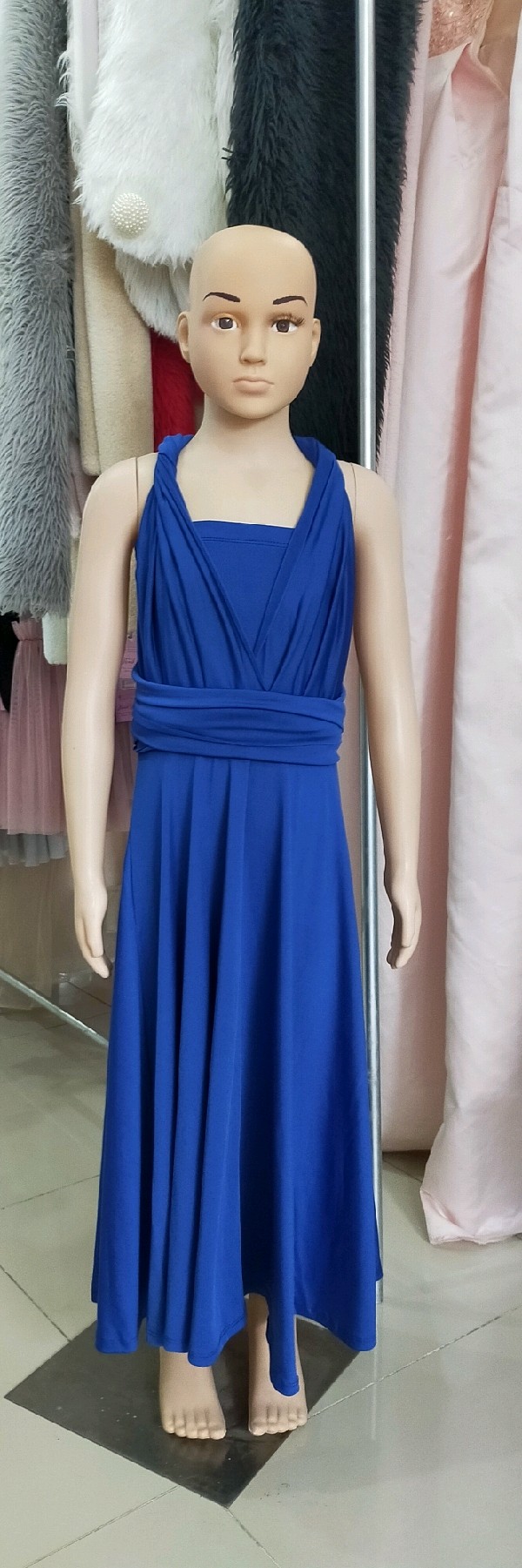 Royal Blue Infinity Dress - Kids