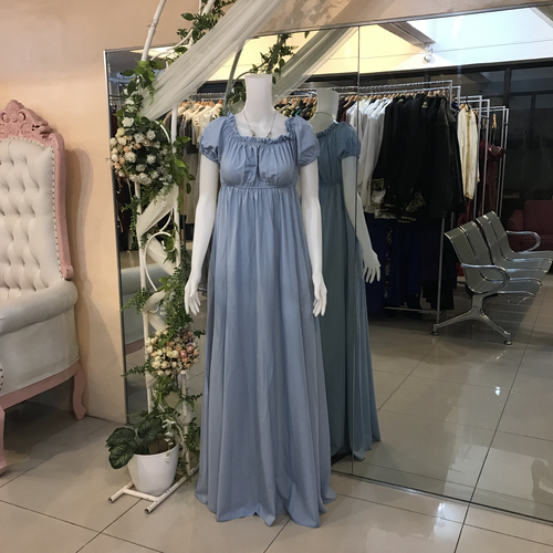 Blue Bridgerton Costume Dress