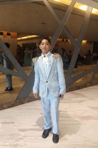Celestial Ice Embellished Tuxedo Jacket