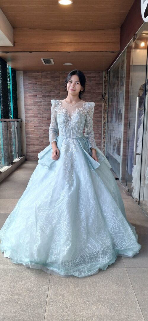 Sage Green Fairy Corset Ball Gown